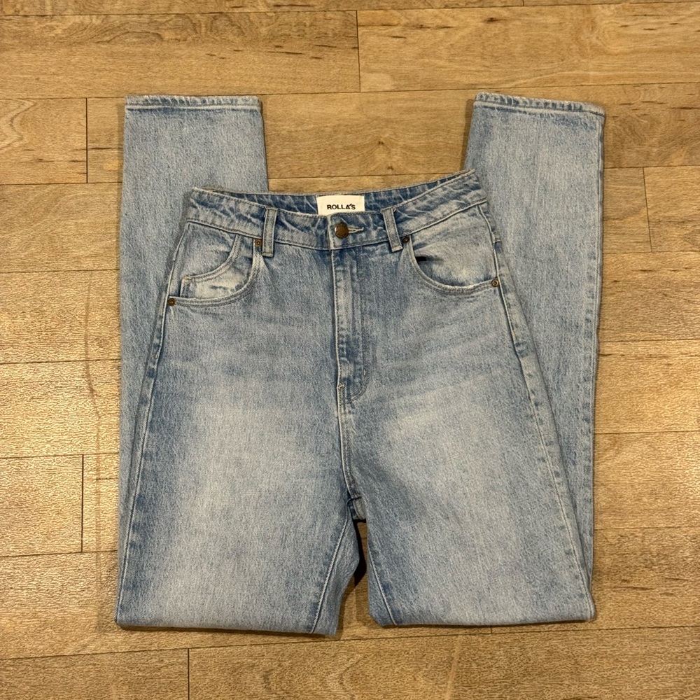 Rolla's Dusters High Rise Straight Leg Jeans Light Vintage Wash Size 26